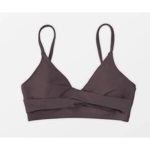 Cupshe Brown V-Neck warp twist bikini top Medium